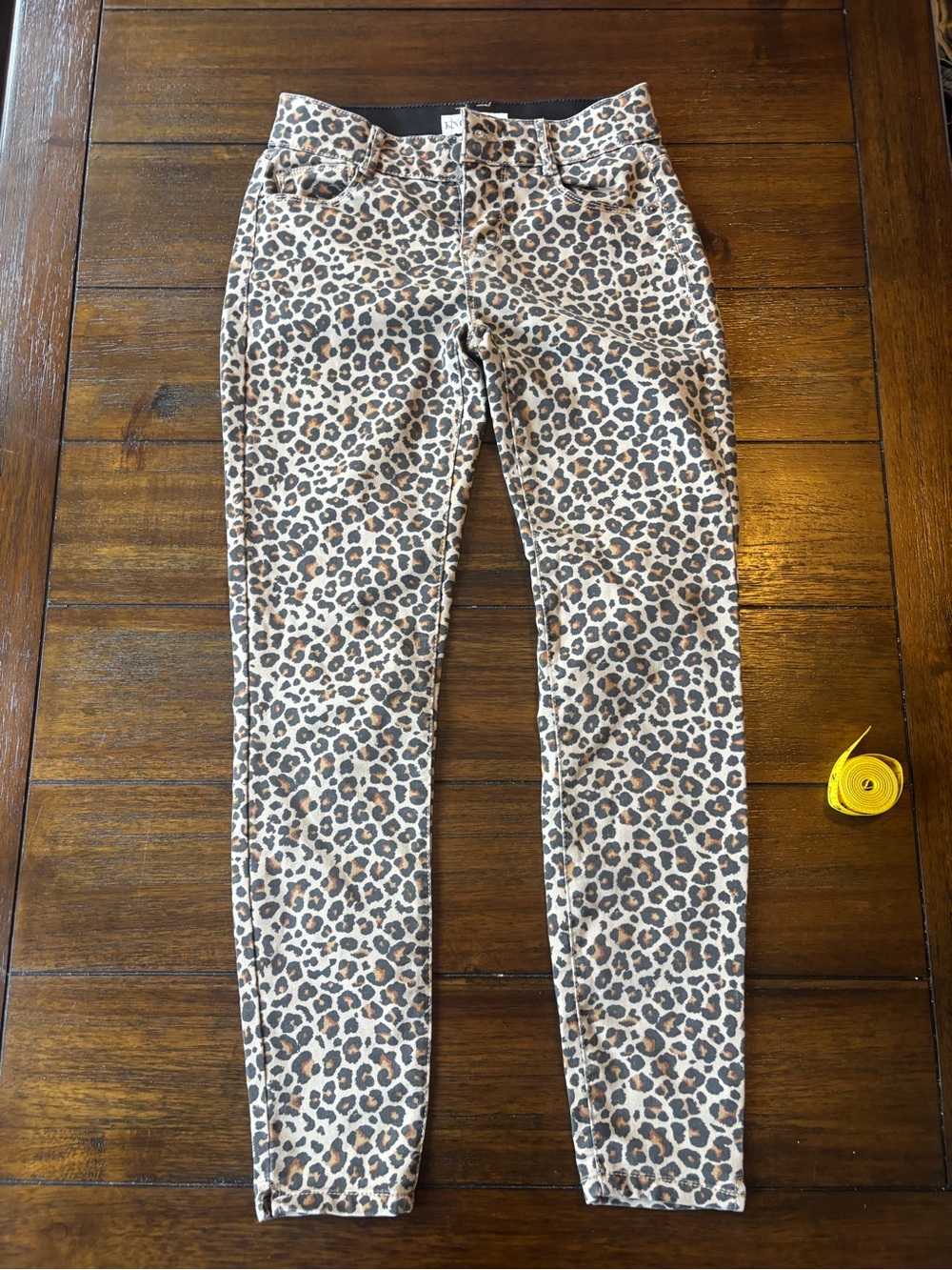 Leopard Print Skinny Jeans - Tan/Black